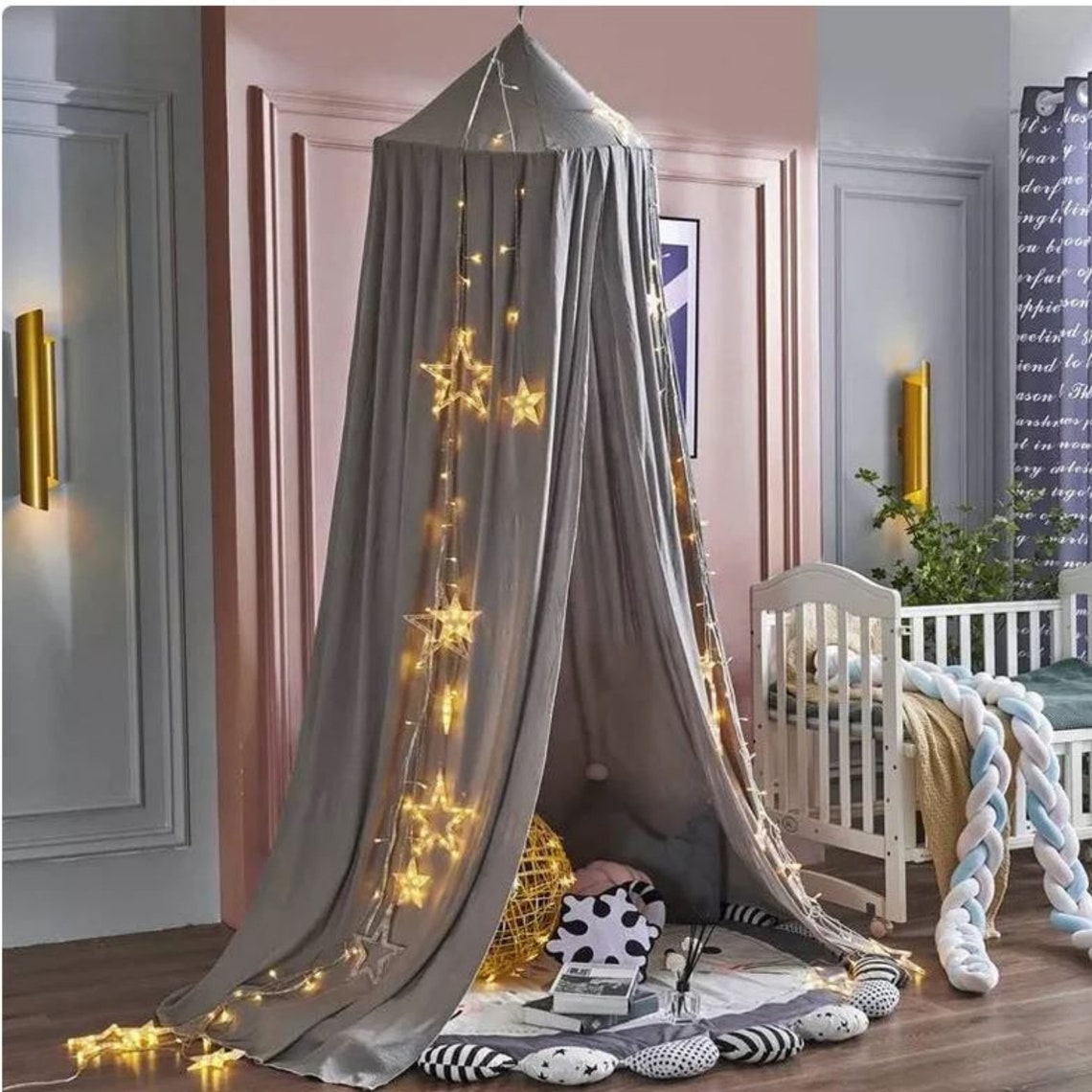 Cot Canopy Cot Bed Canopy Baby's Bedroom Canopy Etsy UK