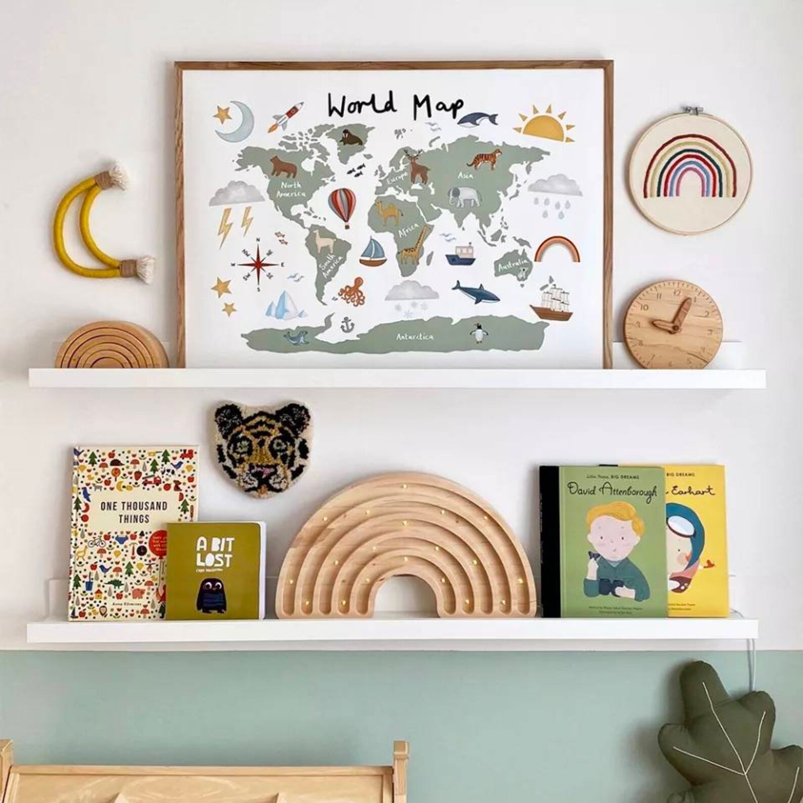 Nursery World Map Kids World Map World Map for Children Etsy UK