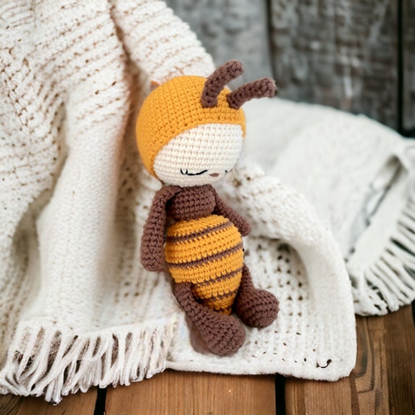 Häkelanleitung Biene Wespe Johann, Amigurumi, Häkeltier PDF-Datei crochet pattern bee wasp johann pdf