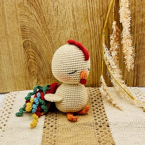 Crochet pattern rooster Gockel Korbinian Amigurumi PDF file crochet pattern rooster korbinian pdf