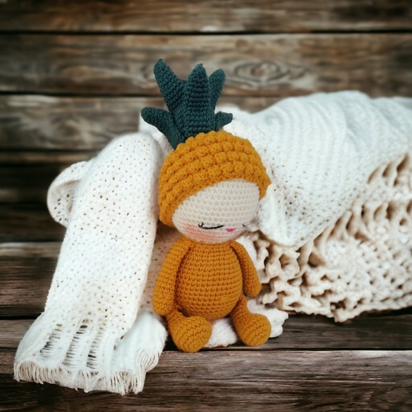 Häkelanleitung Ananas Kathi Amigurumi Häkeltier PDF-Datei crochet pattern pineapple kathi pdf