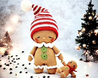 Crochet pattern gingerbread man Gregor Amigurumi PDF file crochet pattern gingerbread man gregor pdf