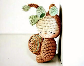 Crochet pattern snail Antonia Amigurumi PDF file crochet pattern snail antonia pdf