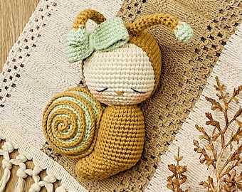 Crochet pattern snail Antonia Amigurumi PDF file