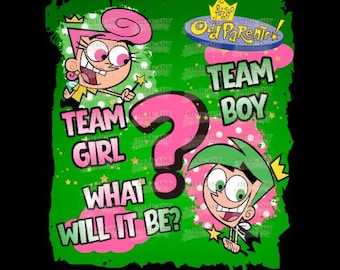 Fairly Odd Gender Reveal Team Girl and Boy
