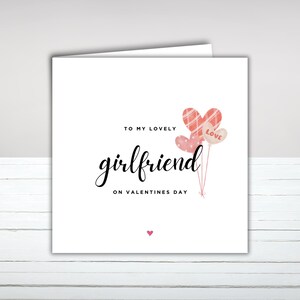 Happy Valentines Day to my Girlfriend, Valentines Day Card, Valentines Day Gift for her, Personalised Valentines Day Card, for Wife Fiancé