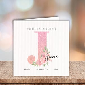 Herzlichen Glückwunsch neue Babykarte, neue Baby Geschenk, Willkommen in der Welt, personalisierte Babykarte, süße Babykarte