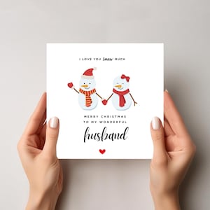 Husband Christmas Card, Christmas Card For Husband, Hubby Christmas Card, Merry Christmas Wife Card, Husband Xmas Card, Christmas Wife Gift