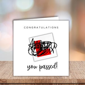 Congratulations on Driving Test Card - Congratulations Passed Driving Test, Driving Test Card for Her, for Him