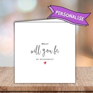 Personalisiert werden Sie meine Brautjungfer Karte, Brautjungfer Vorschlag Karten, Bestie Brautjungfer Karte, Brautjungfer Geschenk, Brautjungfer Vorschlag