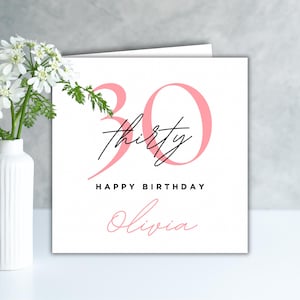 Personalised 30th Birthday Card Friend, Friend 30th Birthday, 30th Birthday Gift Friend, Thirtieth Birthday Card For Sister, For Her