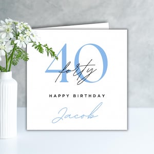 Man 40th Birthday Card, Personalised 40th Birthday Card, Son 40th Birthday Gift For Husband, Fortieth Birthday Card For Brother, Him, Friend