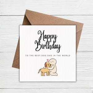Cute Birthday Card From Dog, Dog Dad Birthday Card, Birthday Card For Dog Mum, Happy Birthday From The Dog, Dog Dad Gift, From The Dogs