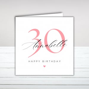 Personalised 30th Birthday Card Friend, Friend 30th Birthday, 30th Birthday Gift Friend, Thirtieth Birthday Card For Sister, For Her