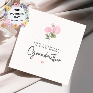 Mothers Day Card For Grandmother, Grandma, Gifts For Nanny, Happy Mother&#39;s Day Grandma Card, Mothers Day Flowers Card, Nana Gifts