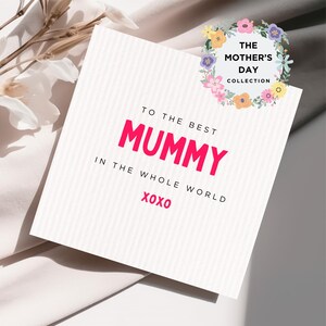 Mummy Mother&#39;s Day Card Pink Thank You Mummy Mother&#39;s Day Card, Cute Card for Mummy, Amazing Mum Mother&#39;s Day Card