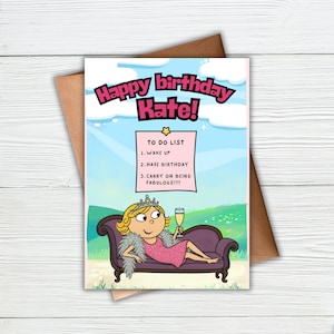 Personalised Funny Birthday Card for Her – Custom Name Fabulous Woman Card – Humorous Birthday Card for Friend, Sister, Mum