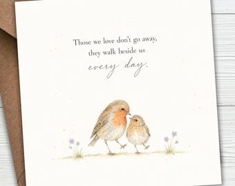 Sympathy Card – Comfort Message Bereavement Card – Kraft Envelope