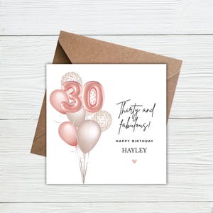 30th Birthday Card Sister, Personalised 30th Birthday Card Girl, Sister 30th Birthday Gift, Thirtieth Birthday Card For Sister, Best Friend