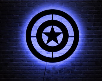 Circle Stars Star Sign LED Wall Decor - Wall Art - Game Room Decor - Gamer Decoration - LED Decor - Custom LED Sign Personalized Gift