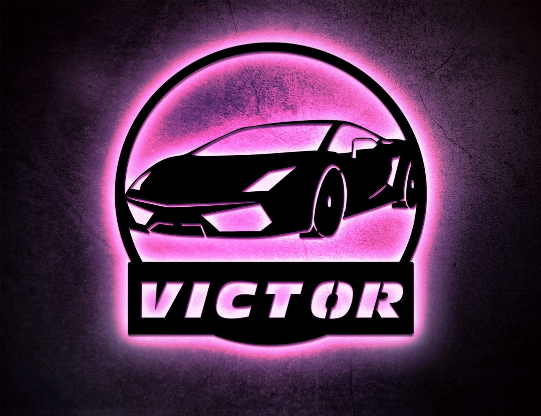 Car Neon Sign Car Neon Sign Light Car Decorations Custom Name Sign Car