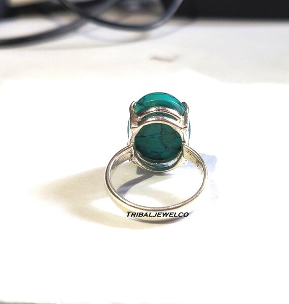 Anello Fatto A Mano Con Pietra Preziosa Turchese - Gioielli - Foto 9