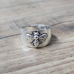 Handgemachte Honigbiene Silber Ring: Einzigartige Queen Bee Versprechen Ring