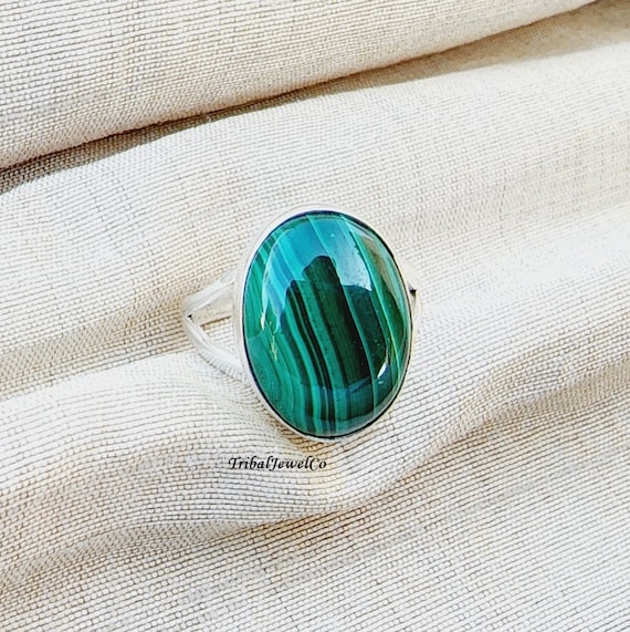 Malachite ring etsy deals
