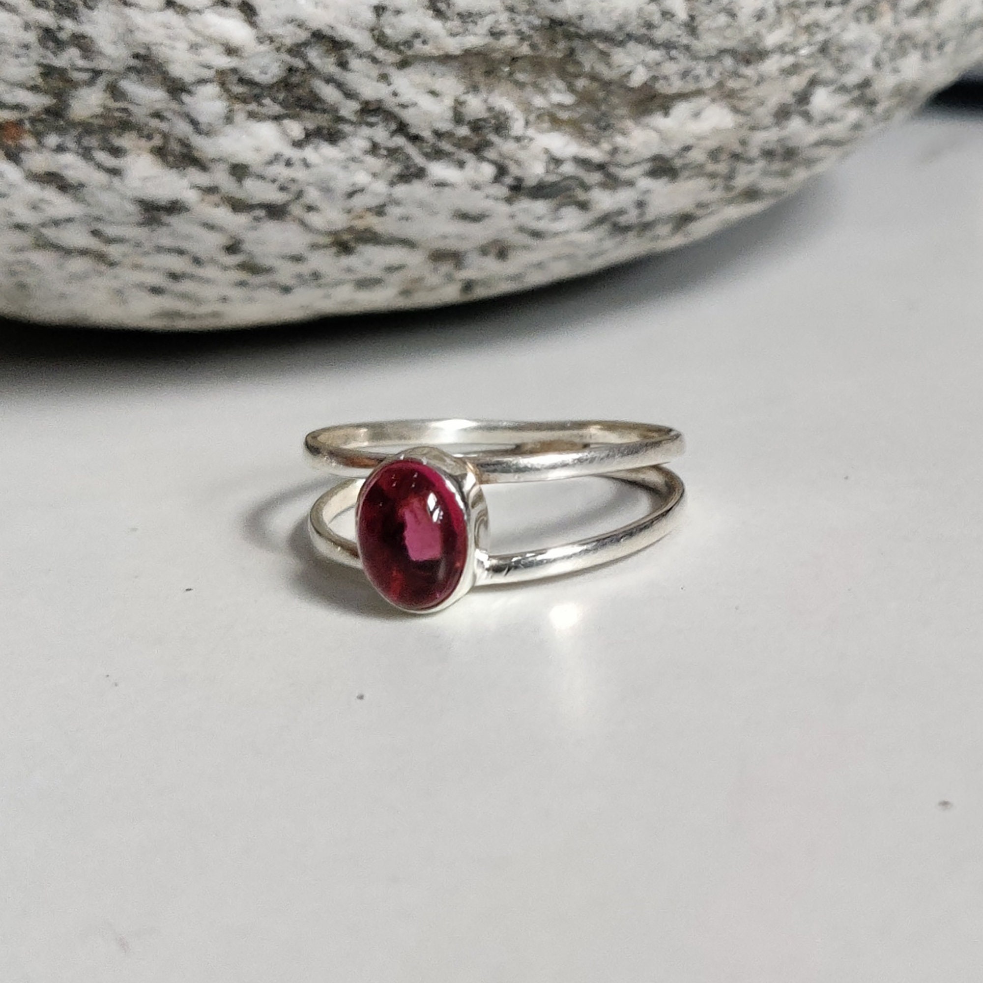 Ruby Stone Ring Sterling Silver 925 Ring Gemstone Ring - Etsy