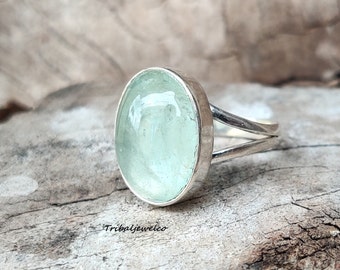 Aquamarine Gemstone Ring, Sterling Silver 925 Ring, Gemstone Ring, Women Ring, Gift For Her, All Occasion Gift, Handmade Ring, Harmony Ring