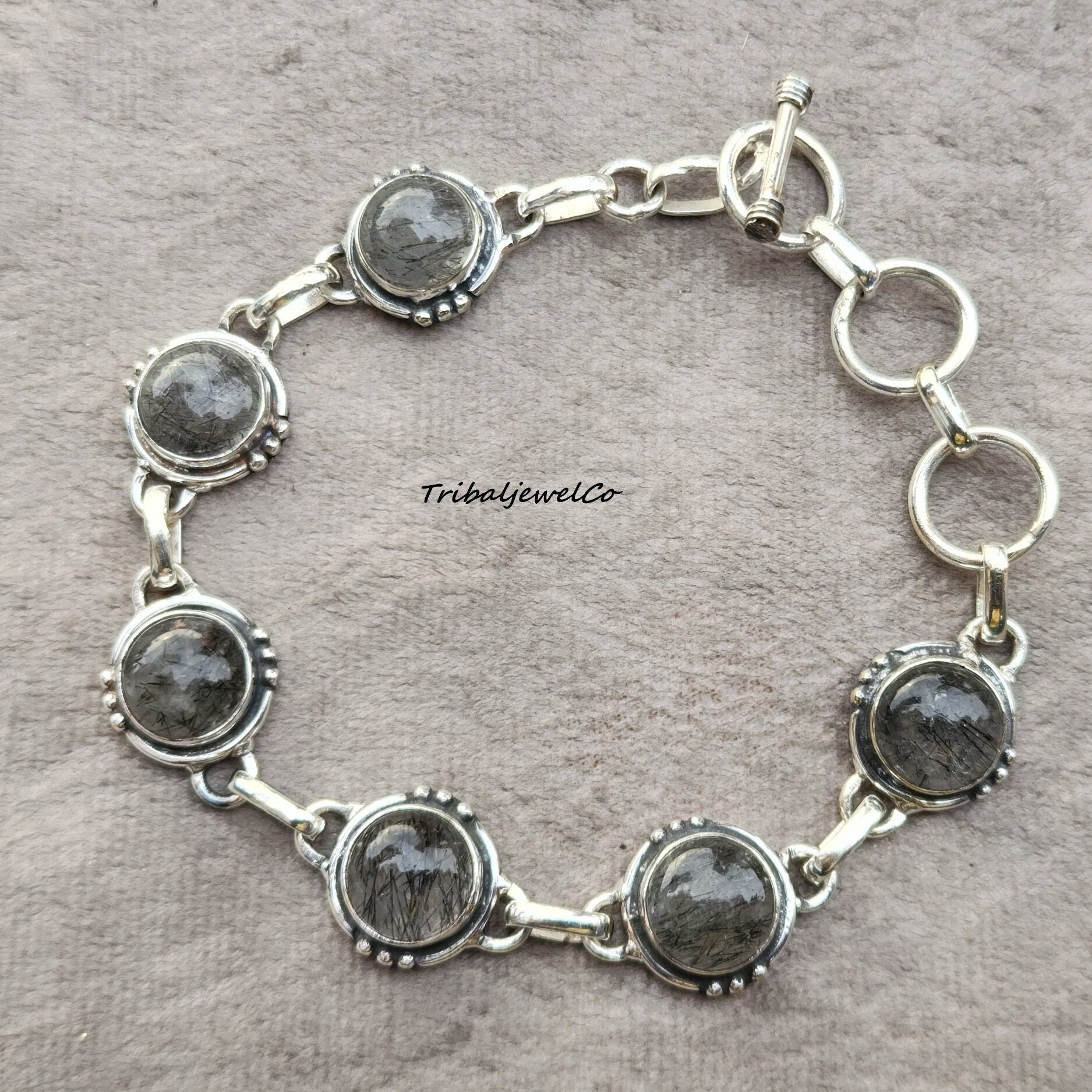 Pendentif fait main en argent sterling 925 avec quartz rutilé