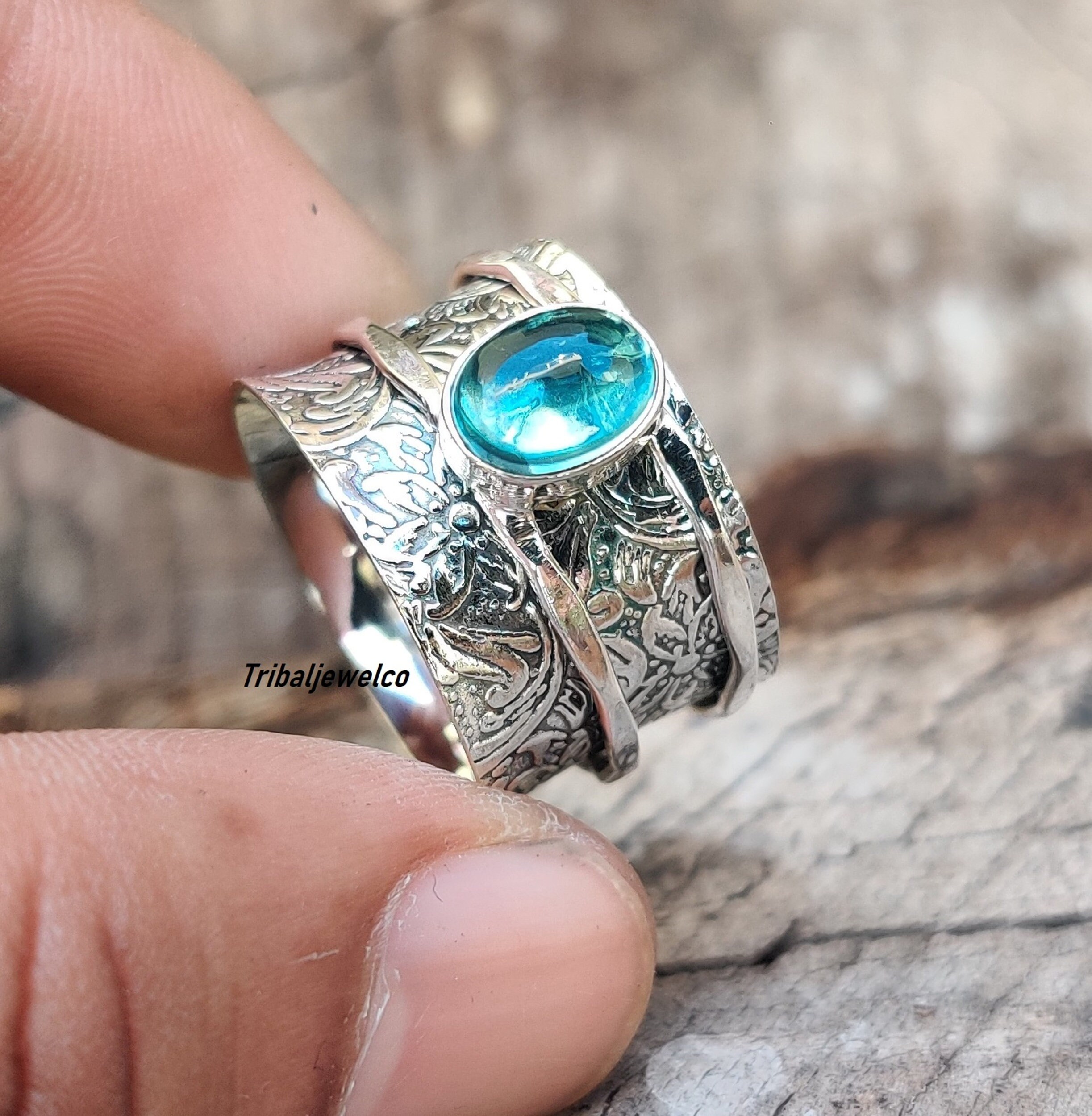 Wholesale Lot Of 100 Mixed Design Spinner Rings – Gemstone, Silver Plated, Handmade Jewelry