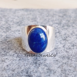 Lapis Lazuli Ring, Sterling Silver 925 Ring, Gemstone Ring, Women Ring, Gift For Her, All Occasion Gift, Handmade Ring, Positivity Ring