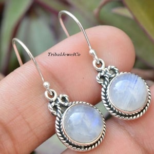 Natural Moonstone Earrings, Handmade Earrings, Silver Earrings, Gemstone Earrings, Handmade Jewelry, Elegant Earring, Gift for Women