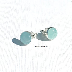 Splendidi orecchini con acquamarina, orecchini con pietra preziosa acquamarina, argento sterling 925, orecchini da donna, regalo per lei, gioielli da damigella d'onore
