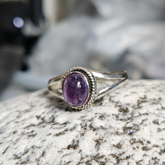 Anello In Argento 925 Con Ametista Taglio A Goccia – Fatto A Mano – Gioiello Regalo Personalizzabile - Foto 2