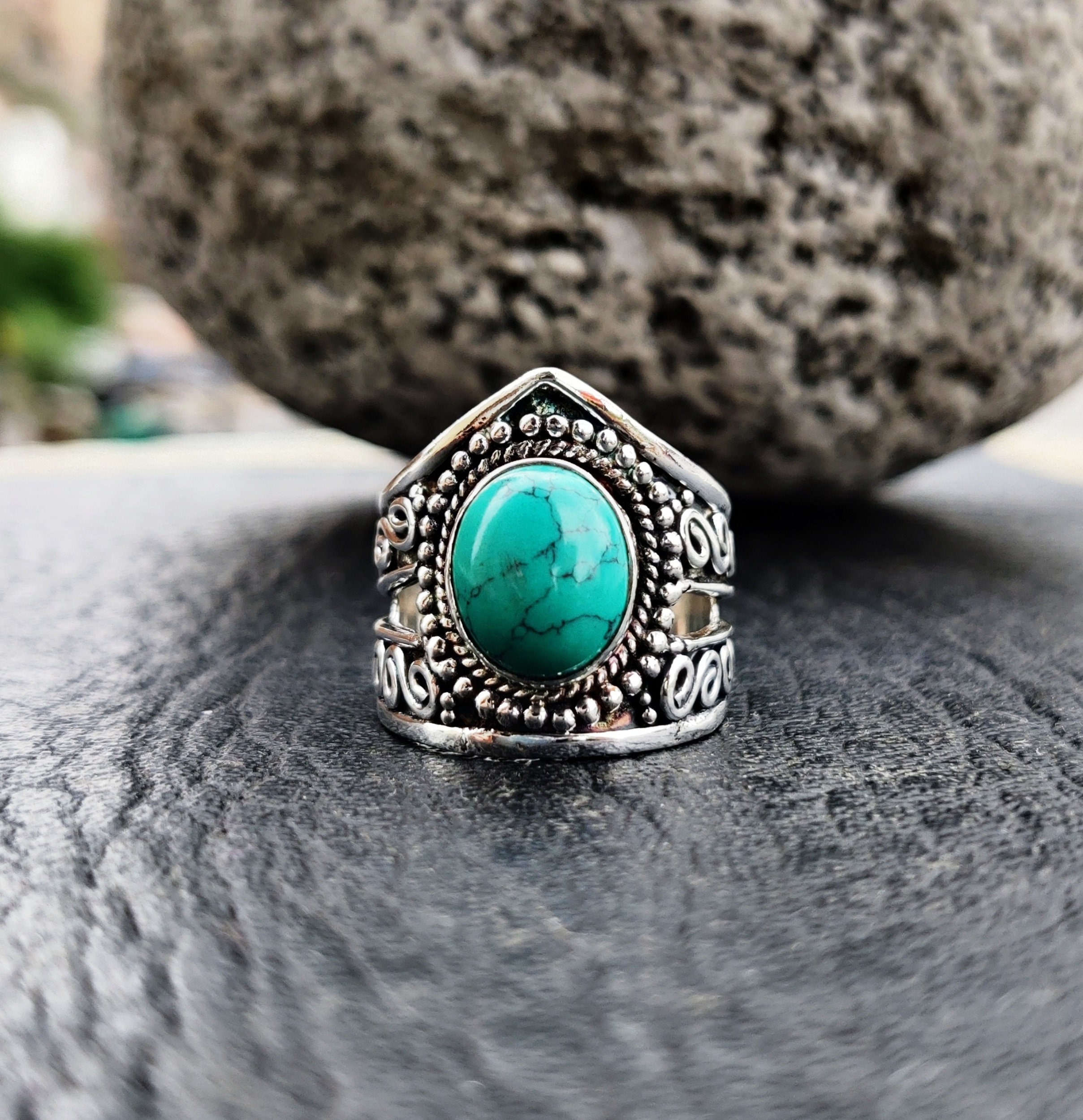 Trkis Stein Ring