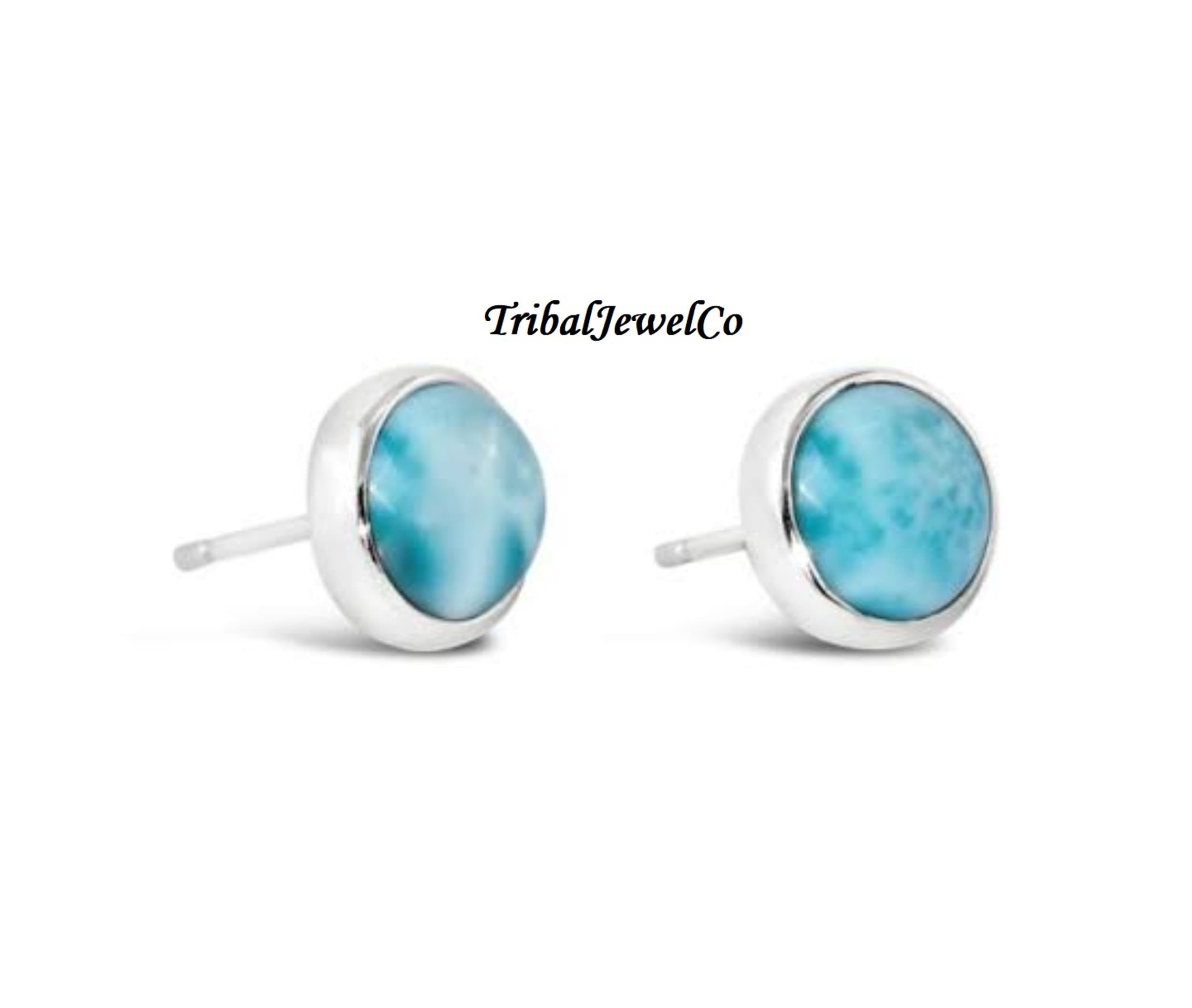 Larimar sale earrings studs