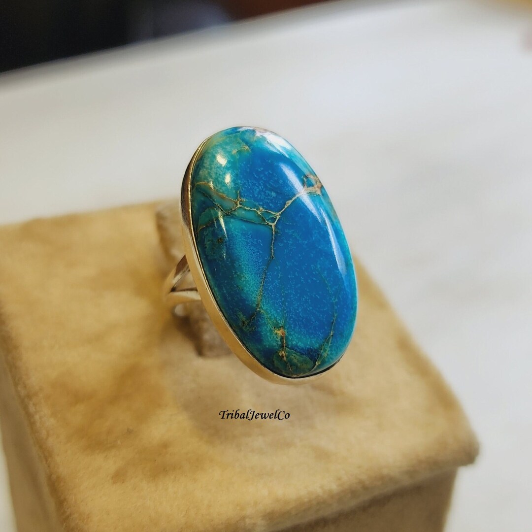 Marvellous Mohave Turquoise Ring, 925 Sterling Silver, Handmade Ring ...