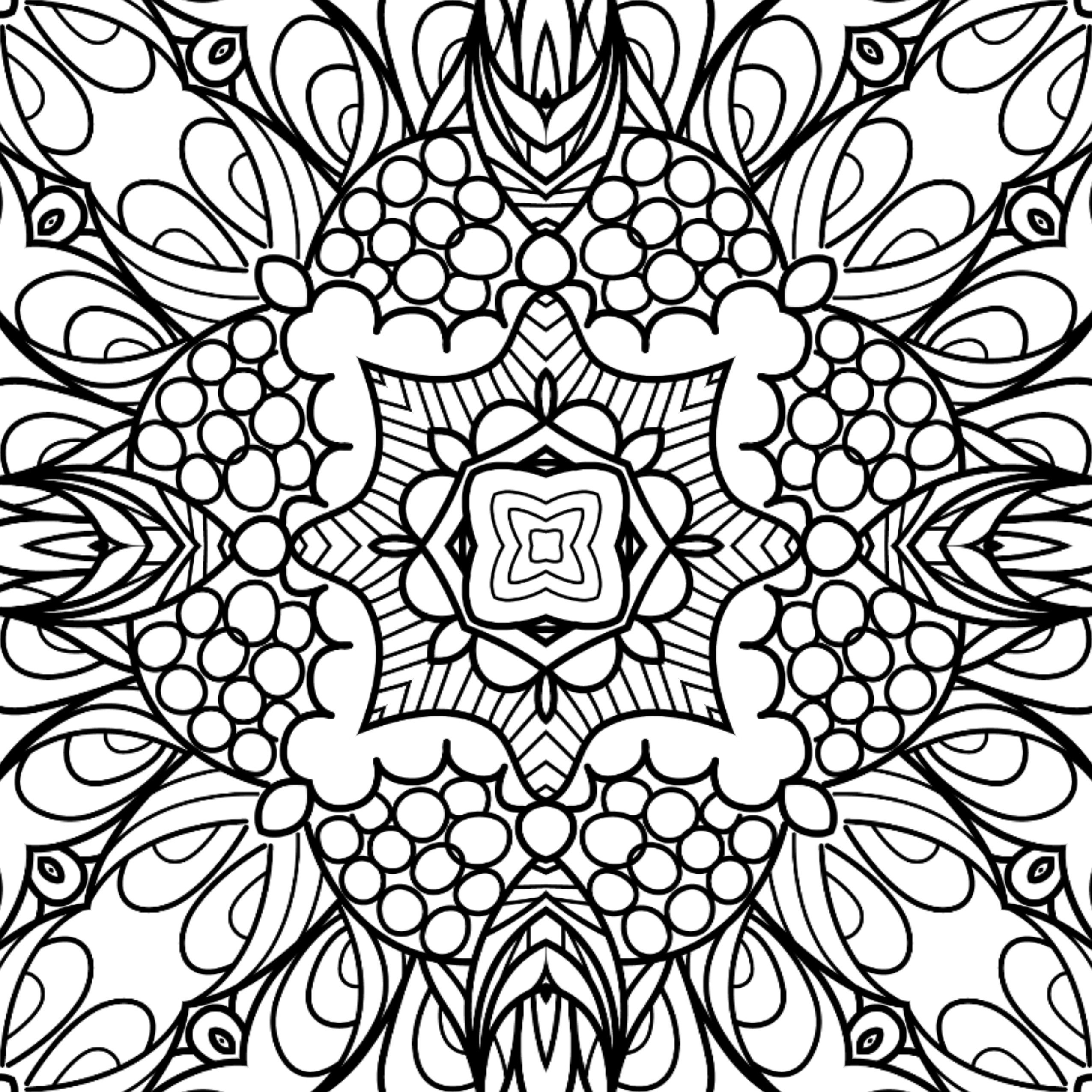 Adult Coloring Book Mandalas with Reduced Lines · Creative Fabrica
