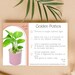 Golden Pothos Care Guide Printable Indoor Plant Care Instructions ...