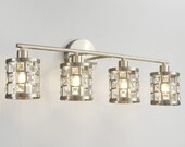 Bathroom Vanity Light Fixtures with Crystal Shade - Light Fixture Wall Sconce - Kitchen Light