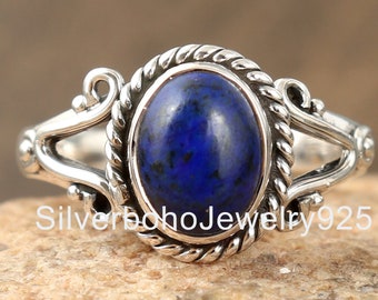 Anillo Lapis Lazuli, Anillo de piedras preciosas, Anillo hecho a mano, Anillo de plata 925, Anillo Lapis azul, Anillo único, Anillo delicado, Regalo para ella, Anillo Lapis