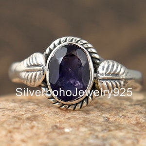 Natural Iolite Ring, 925 Silver Ring, Gemstone Ring, Silver Ring, Cut Stone Ring, Iolite Jewelry, Gift For Her, Everyday Ring, On Sale