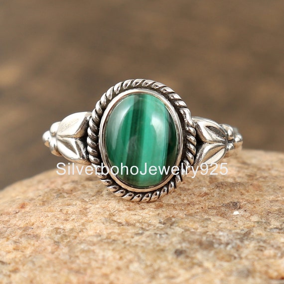 Buy Malachite Ring Handmade Ring 925 Silver Ring Green Online in