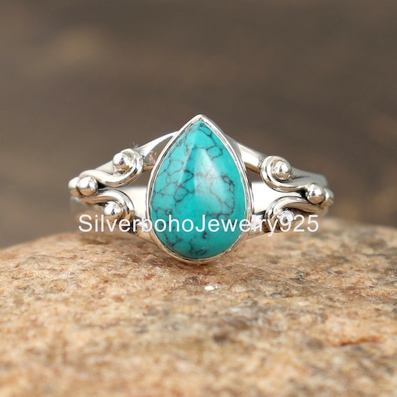 Buy Copper Turquoise Jewelry Natural Gemstone Ring Statement Ring-purple  Copper Turquoise Ring Solid 925 Sterling Silver Ring for Her Online in India  - Etsy | Natural gemstone ring, Gemstone rings, Turquoise jewelry