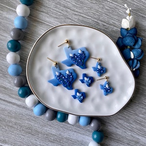 Bluebonnet Earrings, Ombré Earrings, Texas Earrings, Dangle Earrings, Gift for Her, Spring Earrings, Statement Earrings, Clay Earrings, Stud