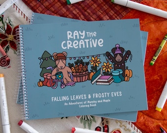 Falling Leaves and Frosty Eves, Fall/Winter Cardstock Coloring Book