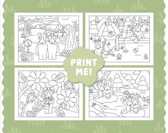 Summer Sunshine Printable Coloring Pages