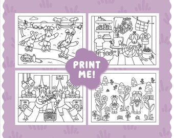 Happy Hobbies Printable Coloring Pages